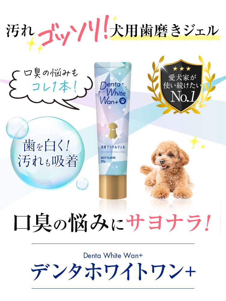 汚れゴッソリ！犬用歯磨きジェル